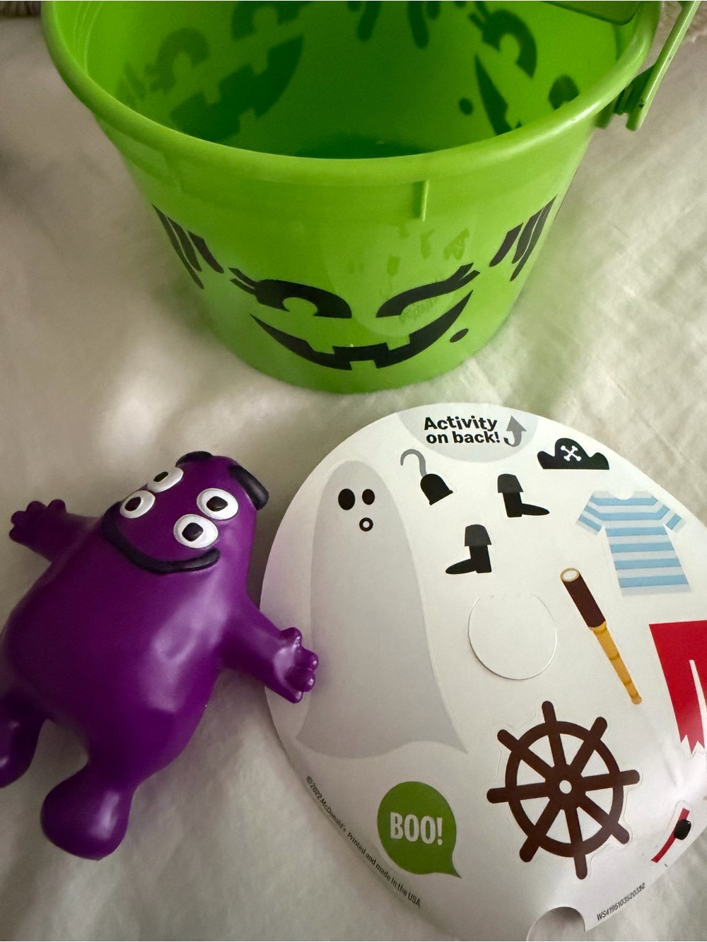 Cactus Jack Grimace, McDonald’s Halloween Trick-or-Treat Bucket with Purple